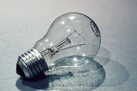 Clear Glass Light Bulb, 40 W, shadow, single object, glass - material HD wallpaper