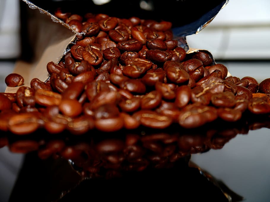 coffee bean, packaging, cafe, brown, food and drink, close-up HD wallpaper