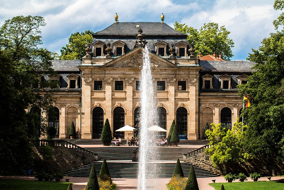 baroque, building, architecture, fulda, hotel, castle, historically HD wallpaper