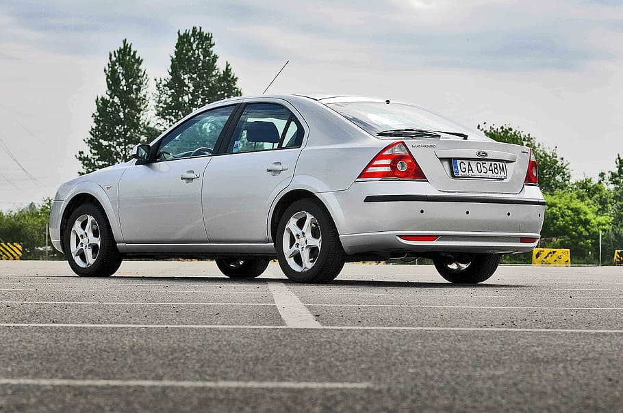 silver sedan parked on gray pavement riad, ford, mondeo, auto HD wallpaper