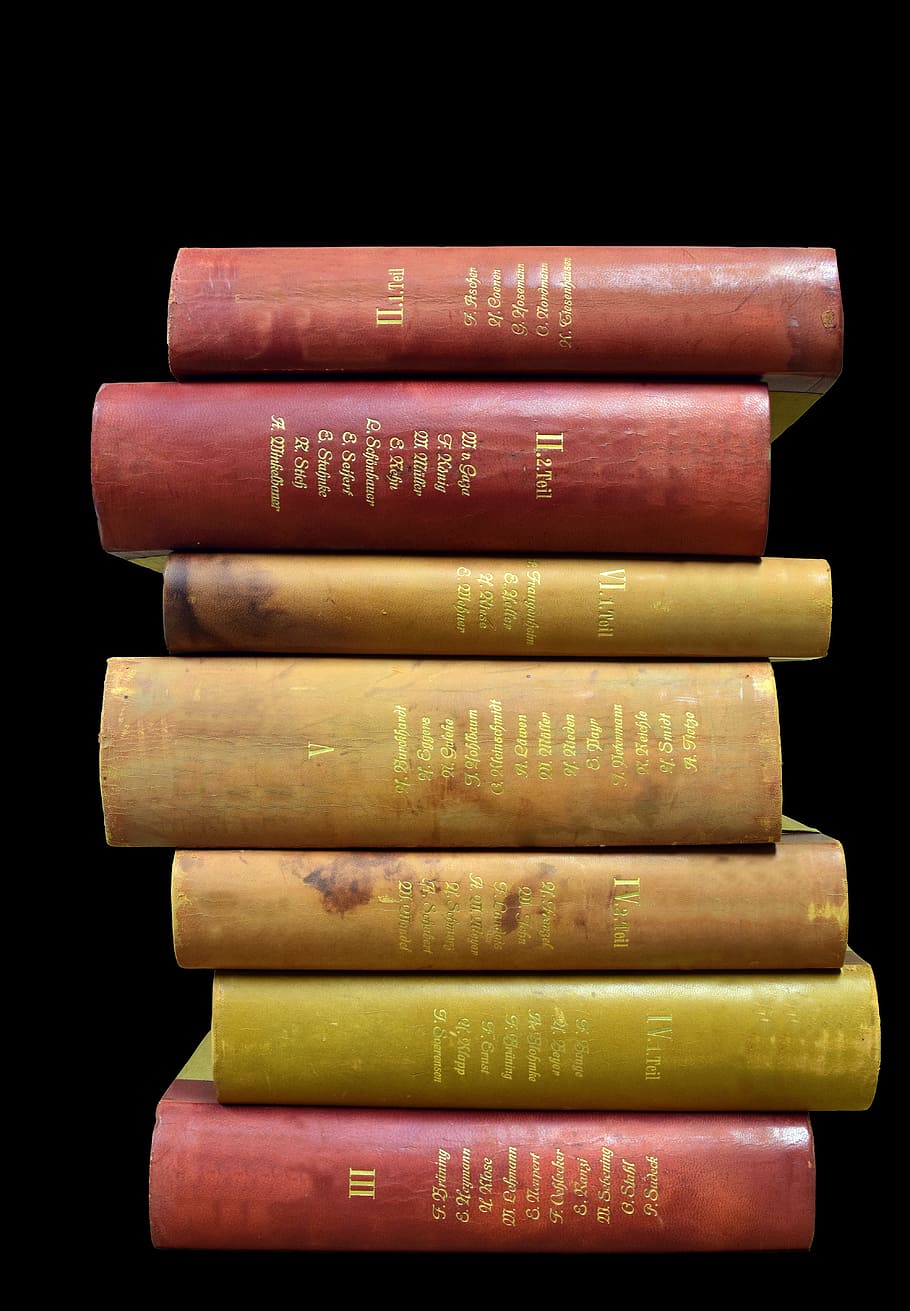 book stack, books, antiquariat, read, literature, old, spine, HD wallpaper