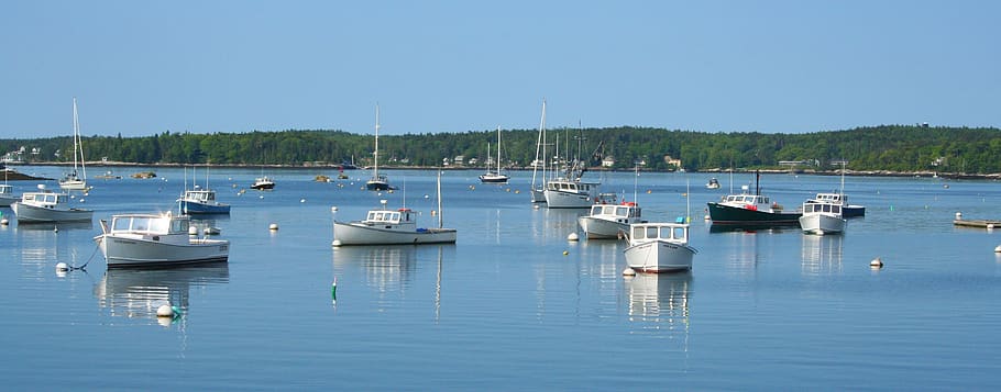 boothbay harbor, maine, usa, vacation, boat, fishing, relax, HD wallpaper