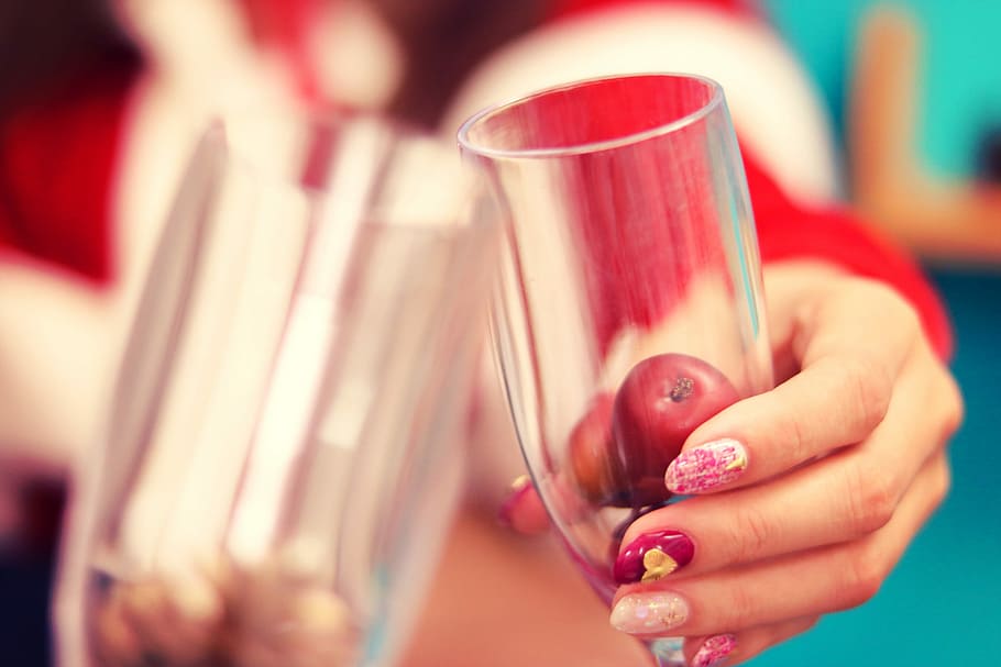 person holding  wine glasses, human Hand, people, women, close-up HD wallpaper