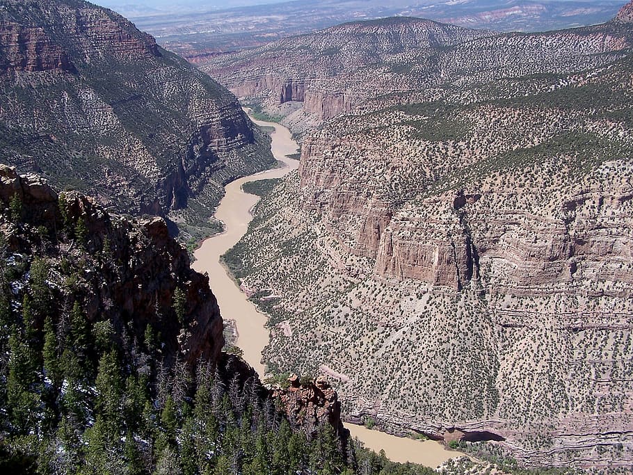 landscape, scenic, river, whirlpool canyon, utah, wilderness, HD wallpaper