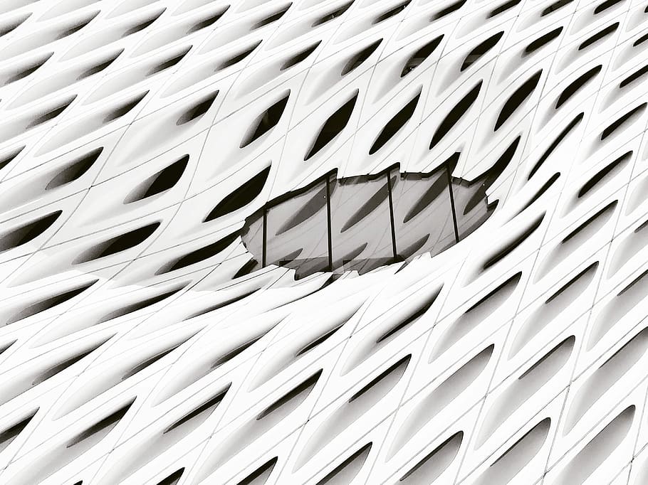white and black digital wallpaper, white 3D hole wallpaper, pattern HD wallpaper