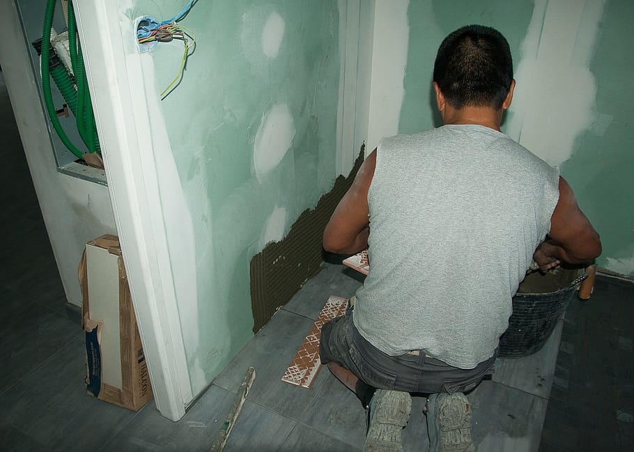 Macon, Mosaic, Tile, Worker, site, indoors, occupation, men HD wallpaper