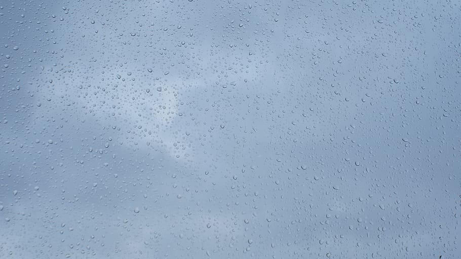 raindrop, beaded, window pane, cloudy, bad weather, drip, wet HD wallpaper
