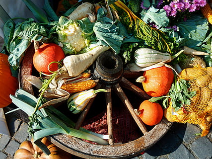 variety of vagetables, vegetables, market, fruit, healthy, food HD wallpaper