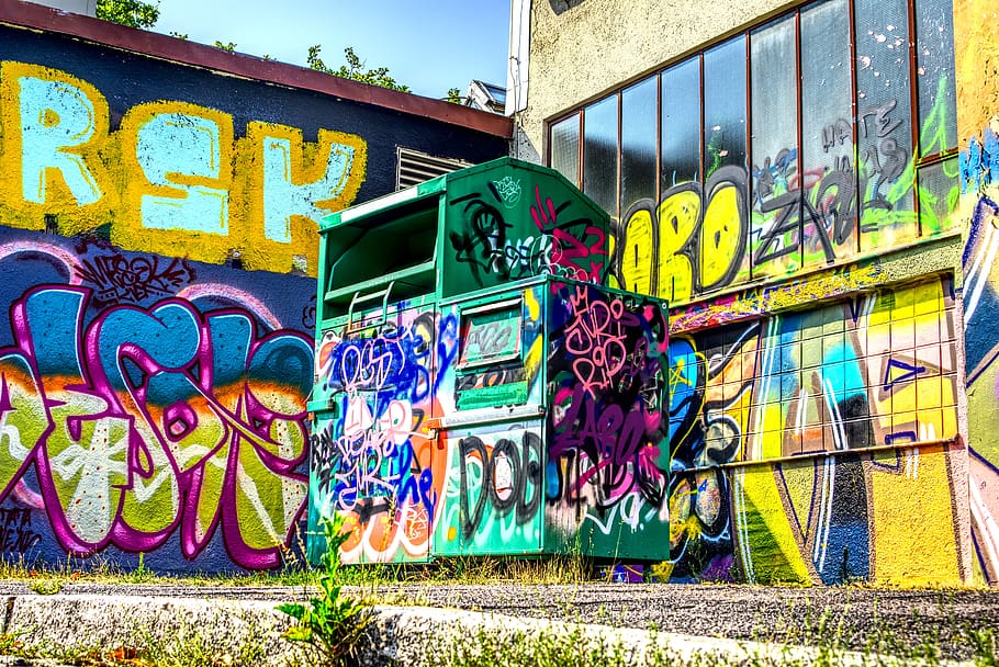 graffiti, wall, art, creativity, facade paint, sprayer, colorful HD wallpaper