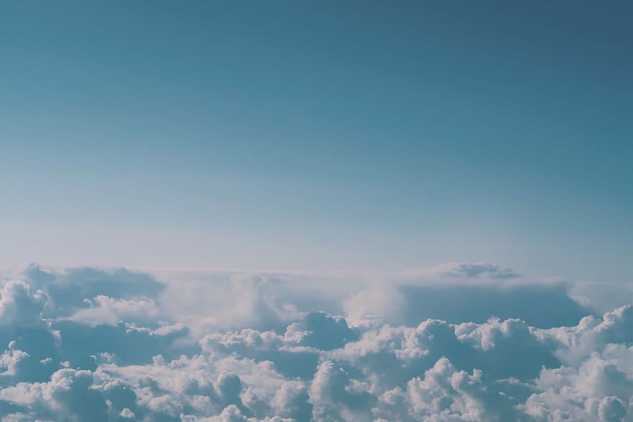 sea of clouds during daytime, aerial photo of white clouds, sky HD wallpaper