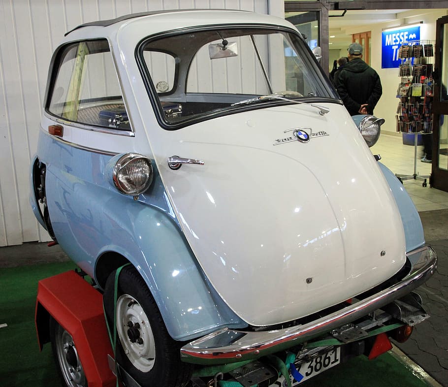 isetta, oldtimer, bmw, vehicle, auto, pkw, classic, car age HD wallpaper