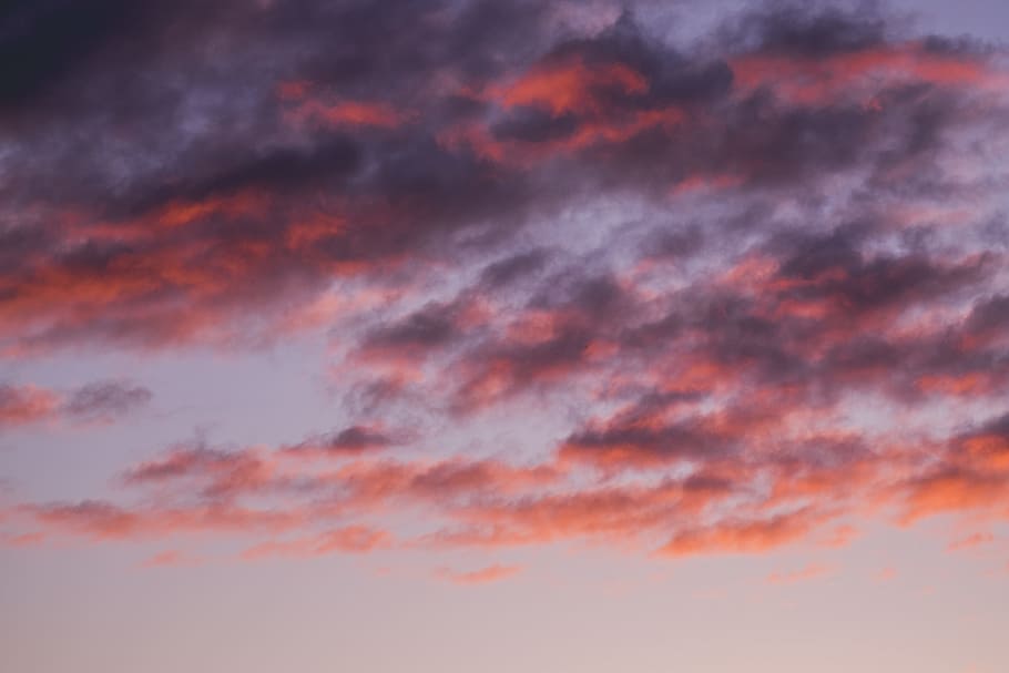 low angle photography of clouds, golden hour photogrpahy of clouds HD wallpaper