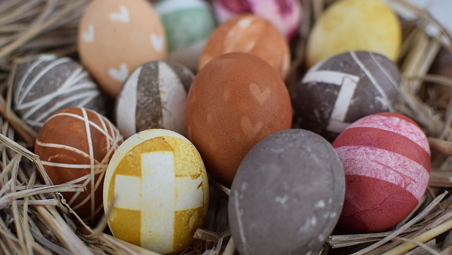 easter eggs, natural dyeing, food, food and drink, no people HD wallpaper