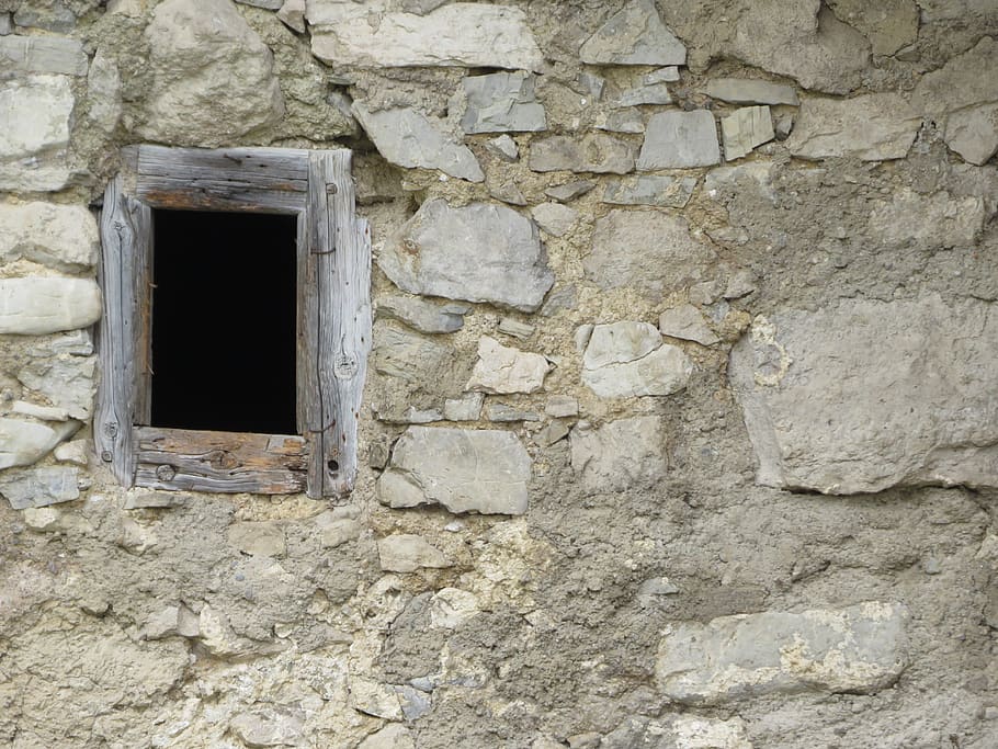 wall, stone, old, brick, dirty, window, building, facade, stone wall HD wallpaper