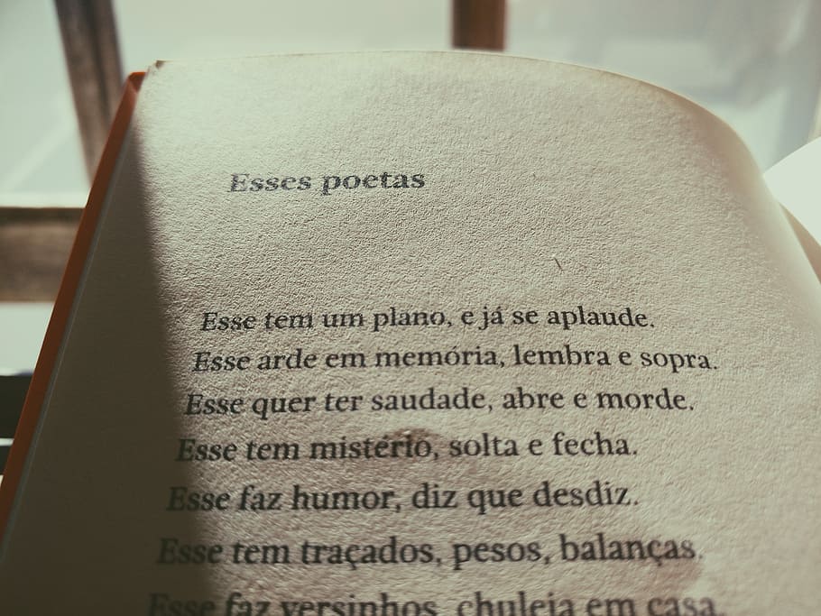 Esses Poetas book content, Esses Poetas book page, words, text HD wallpaper