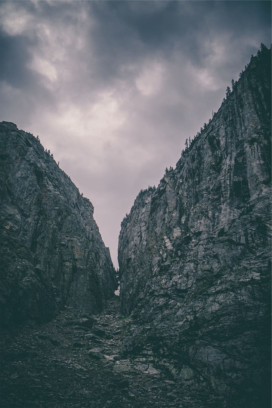 rocks, cliffs, mountains, dark, sky, cloud - sky, beauty in nature HD wallpaper