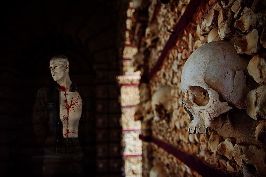 death, skull, dark, eng, grave, monster, darkness, fantasy HD wallpaper