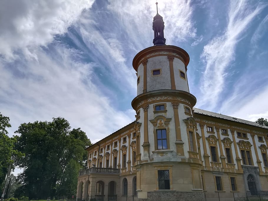 castle, nature, clouds, sky, building exterior, built structure HD wallpaper