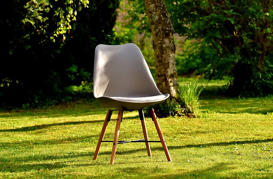 HD wallpaper: gray chair on green grass field, garden, seat, modern, summer  | Wallpaper Flare