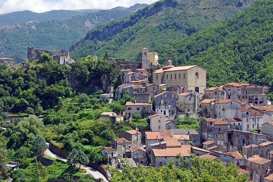 Hd Wallpaper Papasidero Calabria Italy Country Village Borgo Pollino Wallpaper Flare