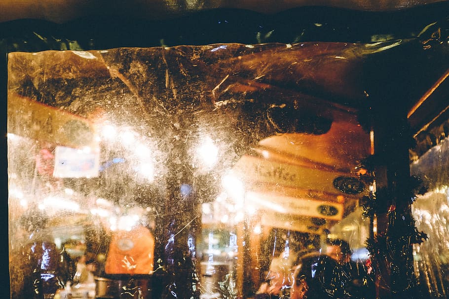 Christmas market colours, abstract, night, defocused, illuminated HD wallpaper