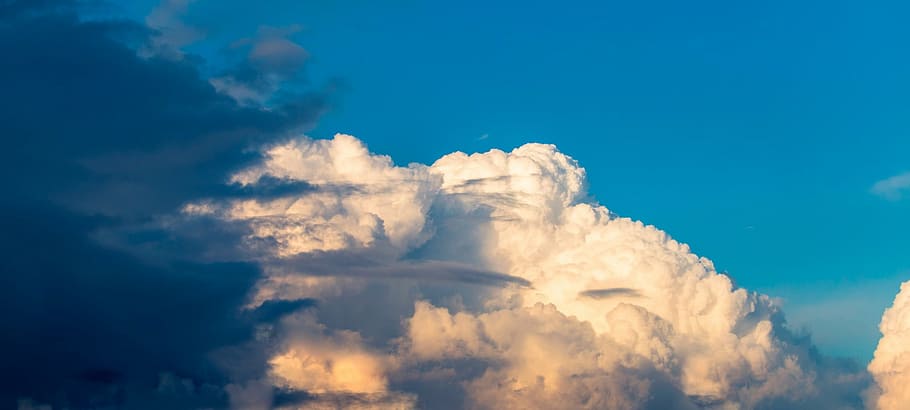 the sky, clouds, storm, dark blue, the clouds, panorama, nature HD wallpaper