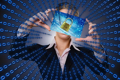 woman wearing black blazer, matrix, binary, security, private HD wallpaper