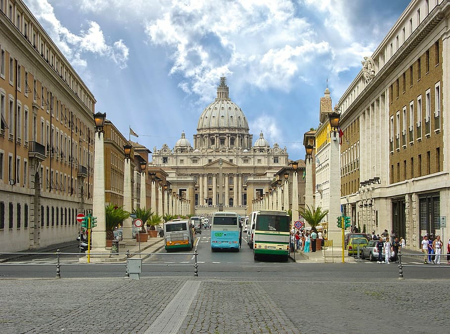scenery of landmark structure, rome, st peters, saint peters