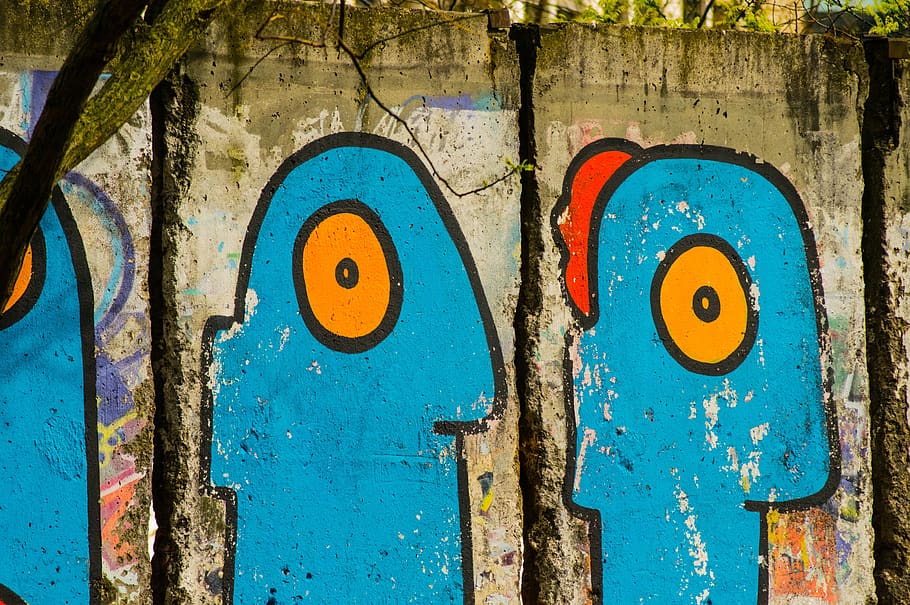 berlin wall, graffiti, mural, sprayer, germany, city, painting