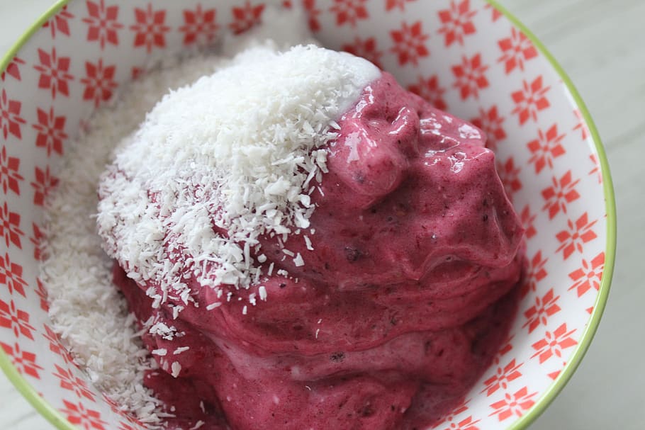 ice cream, raspberry, coco, food and drink, sweet, sweet food HD wallpaper