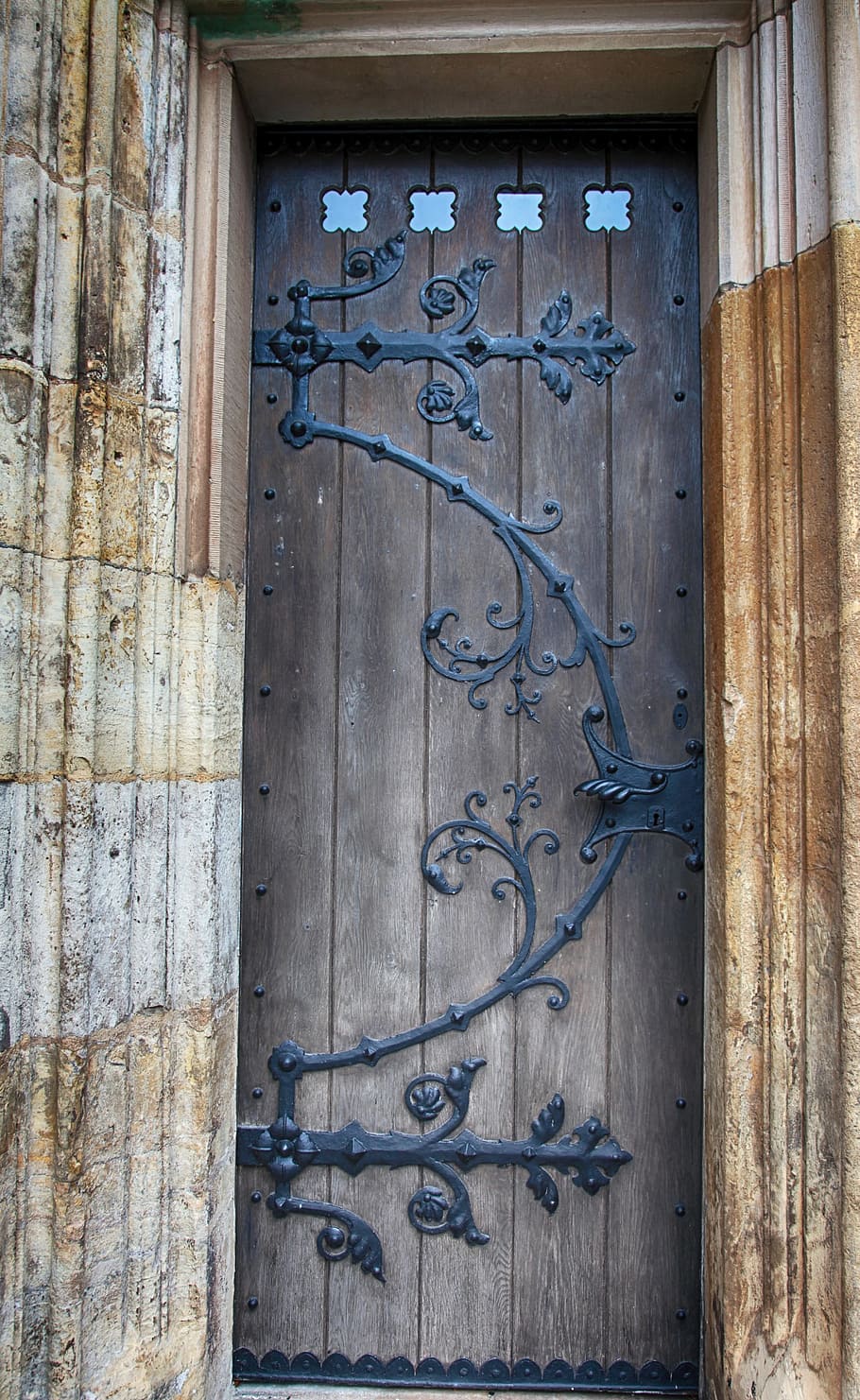 door, oak, old, input range, wooden door, old door, ornament HD wallpaper
