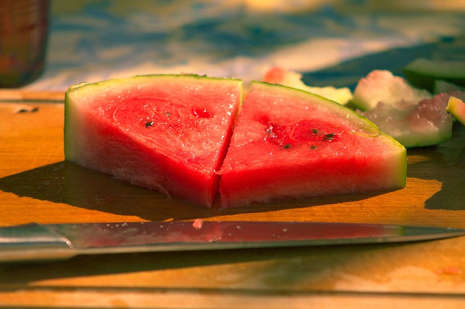 summer, red, green, fruit, watermelon, food, food and drink HD wallpaper