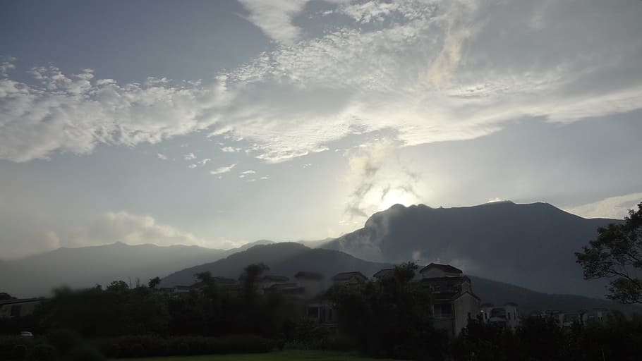 mountain view, landscape, cloud - sky, environment, scenics - nature HD wallpaper