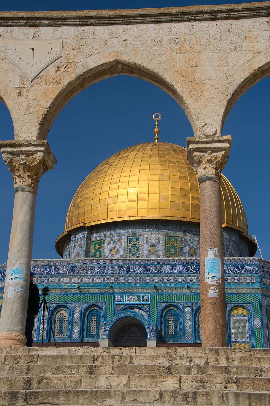 Israel, Dome Of The Rock, Jerusalem, temple mount, golden dome, HD wallpaper