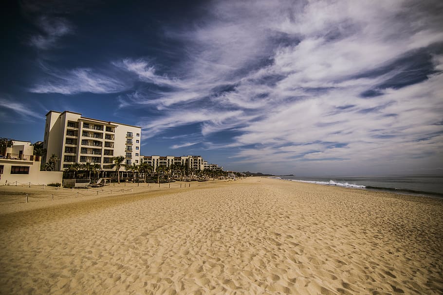 beach, sand, sky, sea, coastline, summer, land, cloud - sky HD wallpaper