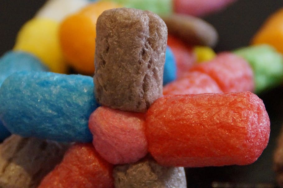 assorted candies, fun corn, playmais, tinker, colorful, craft materials HD wallpaper