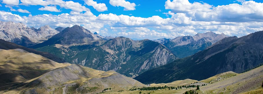 panorama, view, mountain, light, color, cloud, sky, grand, magnificent HD wallpaper