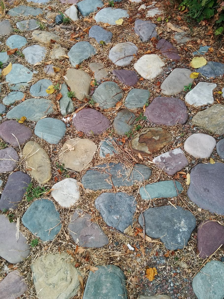 stone, path, walkway, rocks, footpath, nature, high angle view HD wallpaper
