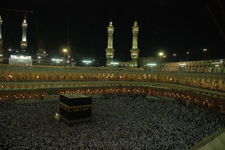 Kaaba, Mecca, hajj, people, group, persons, crowd, meeting, human, HD wallpaper