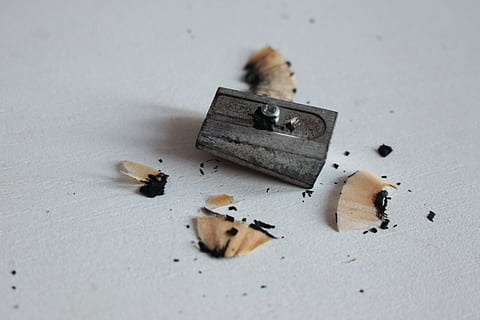 gray, sharpener, pencil sharpener, indoors, pencil shavings, still life HD wallpaper