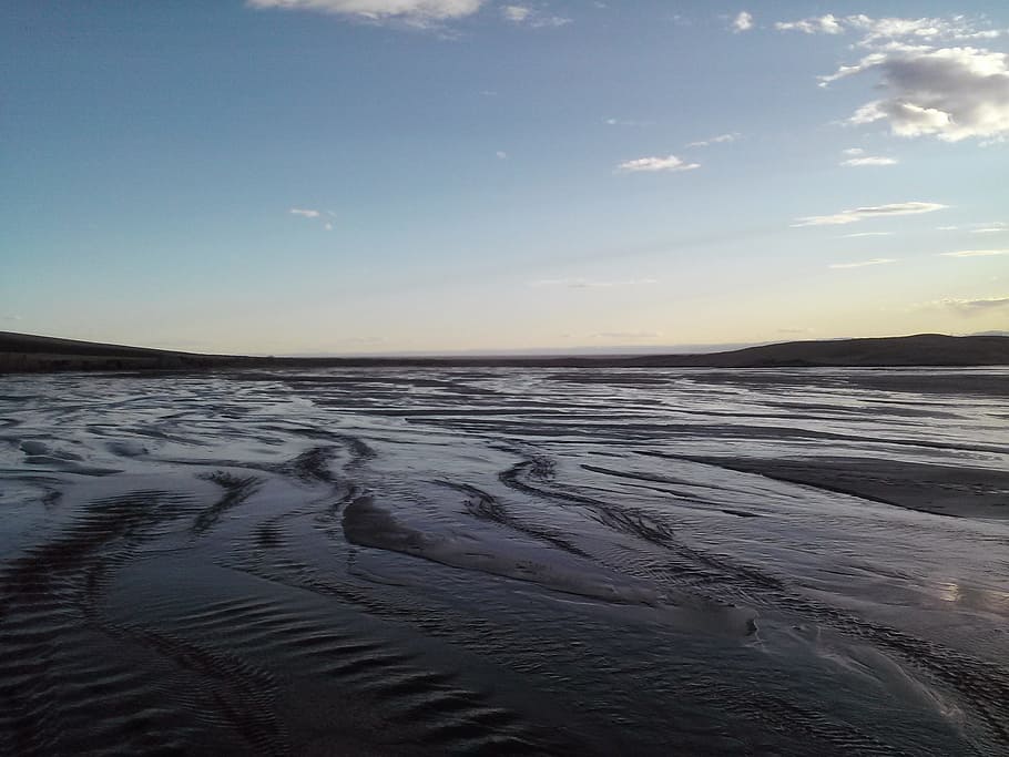 River, Sunset, Desert, Water, nature, sand, landscape, no People HD wallpaper