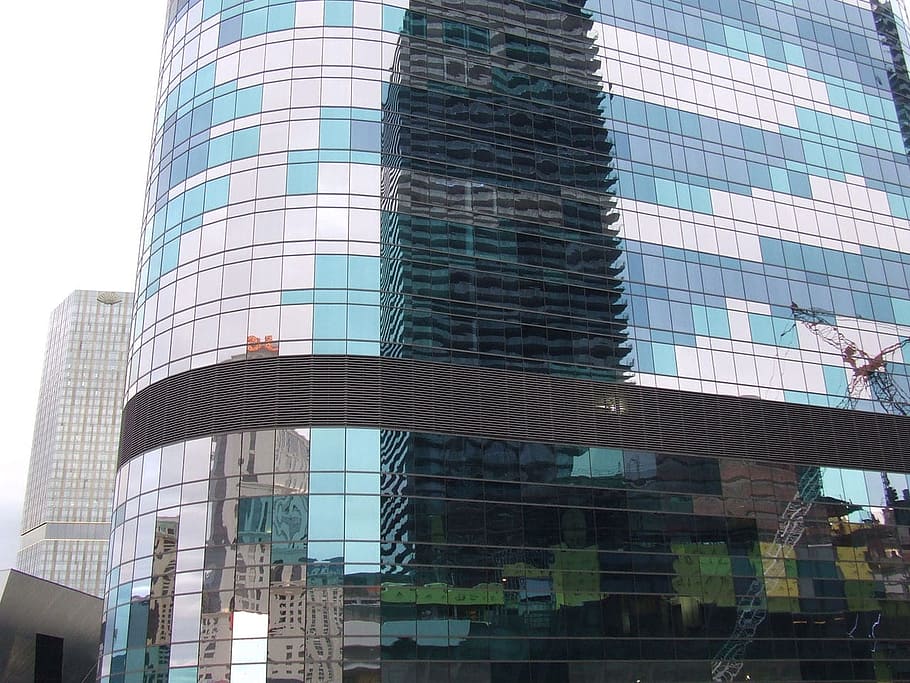 Skyscraper, Building, Reflection, windows, architecture, city HD wallpaper