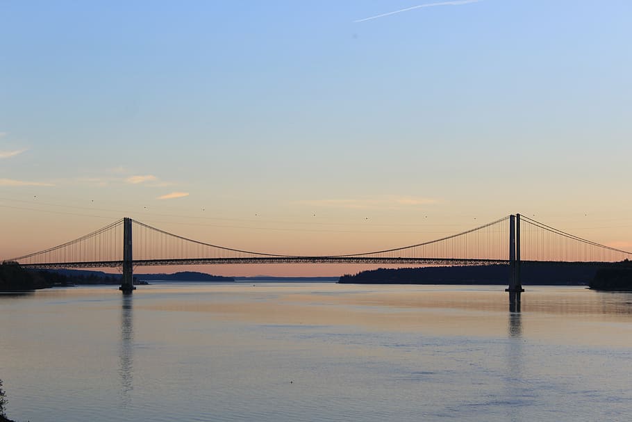 bridge, water, parallel, sun, sunny, sky, built structure, bridge - man made structure HD wallpaper