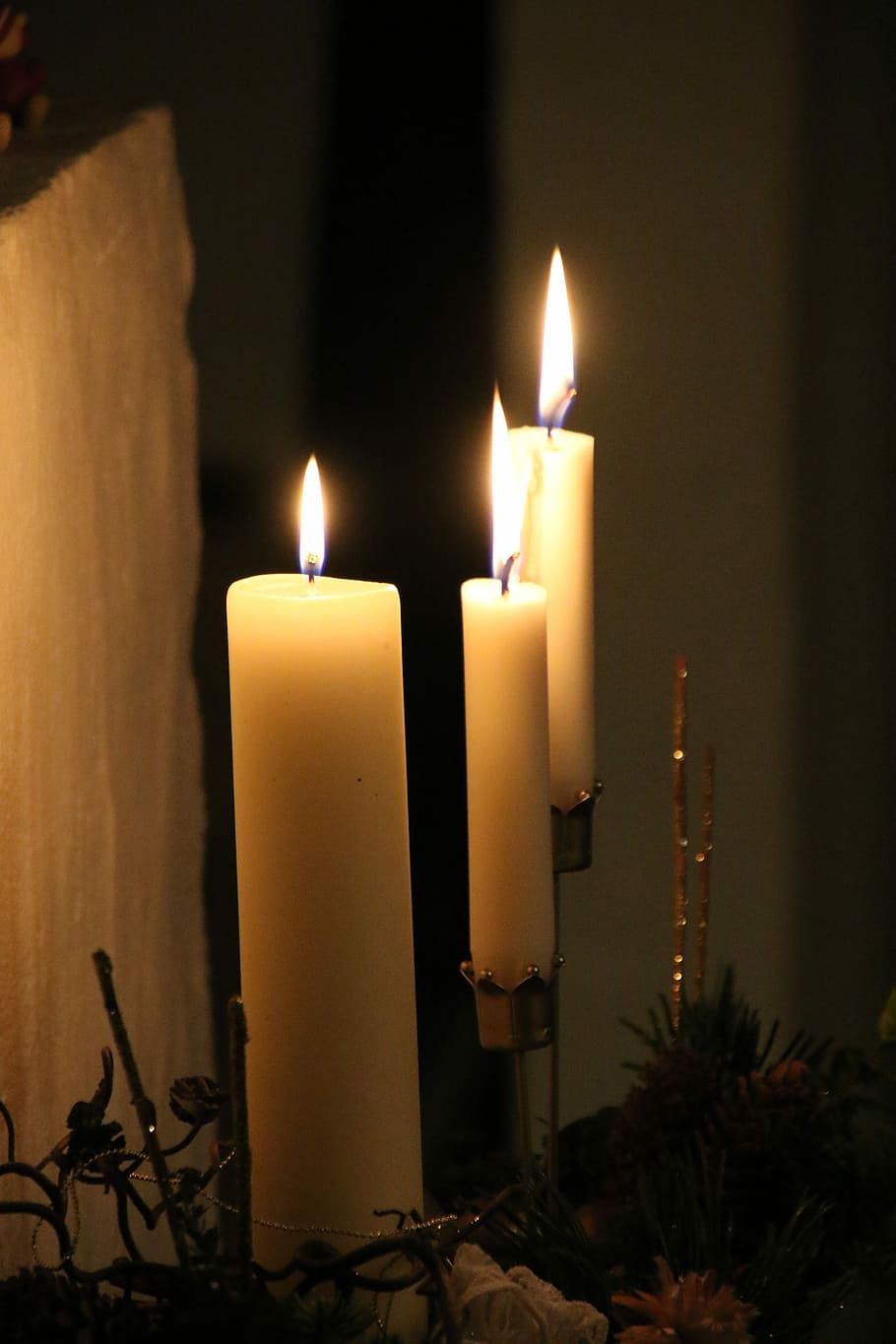 Christmas, Light, Stearic, White, decoration, celebrations HD wallpaper