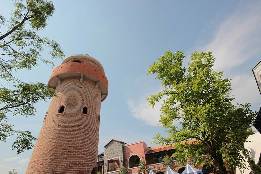 tower, view, tourism, sky, tree, architecture, built structure HD wallpaper