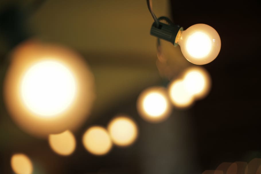 string lights, lamp, bulb, electricity, energy, idea, glass HD wallpaper