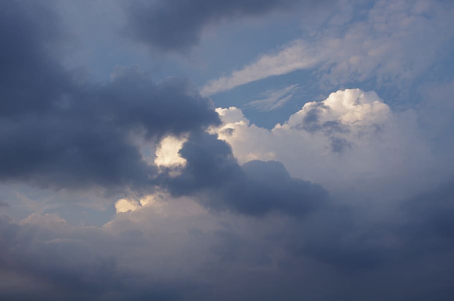 Sky, Clouds, Sun, nature, cloud - sky, beauty in nature, backgrounds HD wallpaper