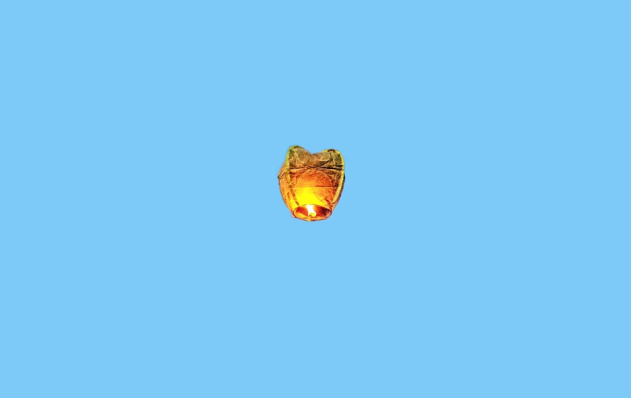 lantern, sky, lanterns luck, blowing lanterns, happiness, clouds HD wallpaper