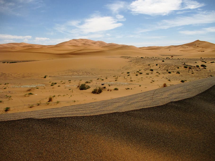 morocco, desert, sand, landscape, sahara, structure, scenics - nature HD wallpaper