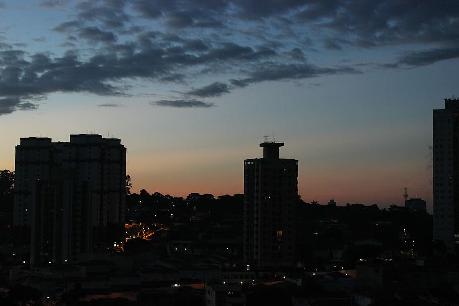 City, Twilight, Cloud, sunset, architecture, building exterior HD wallpaper